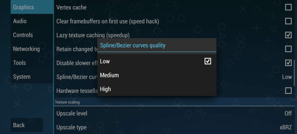 Set Spline Beizer curves quality to low